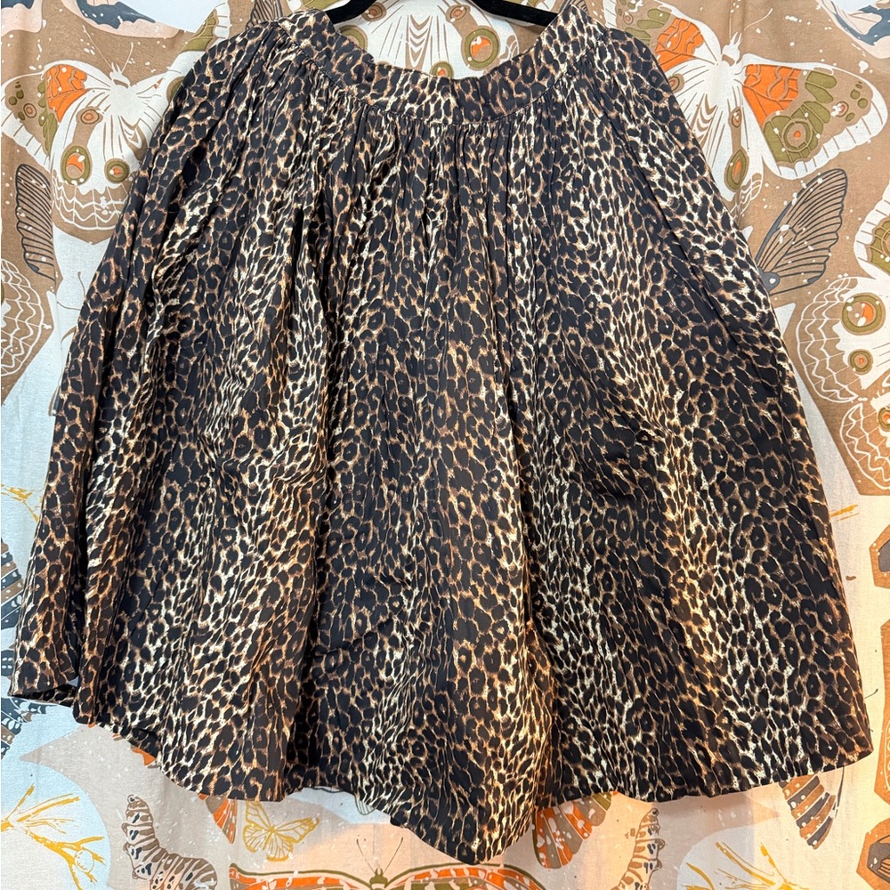 Vixen by Micheline Pitt Leopard Swing Skirt